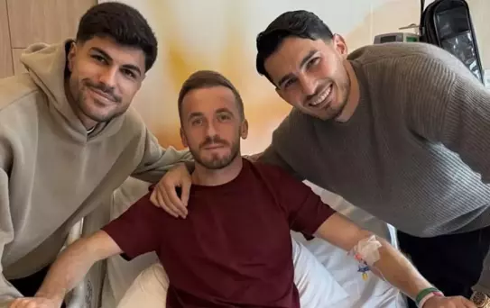 Uğurcan Çakır ve Eren Elmalı, ameliyat olan Edin Visca'yı ziyaret etti