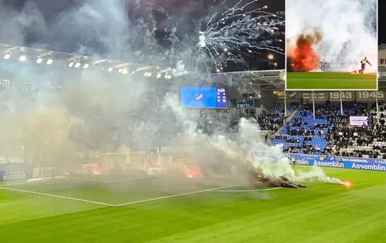 Küme düşen takımın taraftarları stadı yaktı