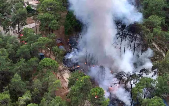 Fethiye'de Karavanda Yangın Ormana Sıçradı