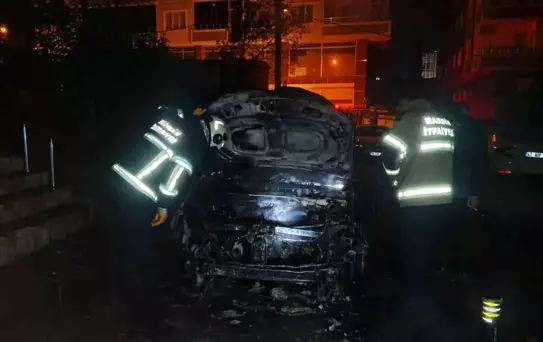 Mardin'de Park Halindeki Araçta Yangın