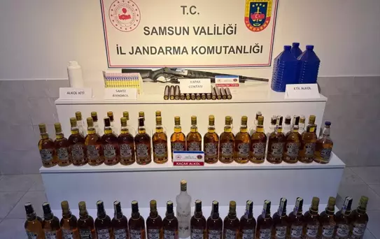 Bafra'da Kaçak İçki Operasyonu: 1 Gözaltı