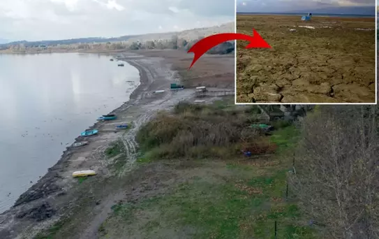 65 yıldır böylesi görülmedi! Sapanca'da sular çekildi, görüntü endişe verici