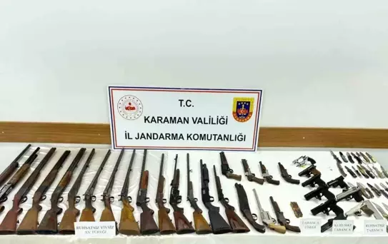 Ermenek'te Kaçak Silah Operasyonu