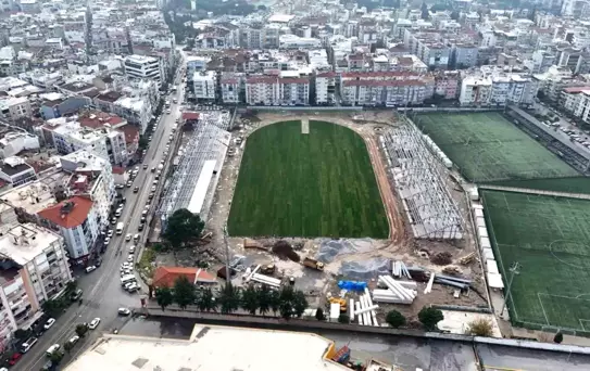 Yeni Stadyumda Çim Serimi Yapıldı