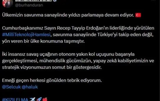 Bayraktar Kızılema akıllı filo otonomisiyle kol uçuşunu başarıyla tamamladı
