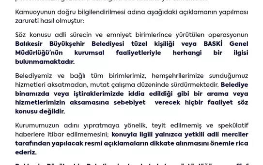 Balıkesir'de imar yolsuzluğu iddiası: 4 gözaltı