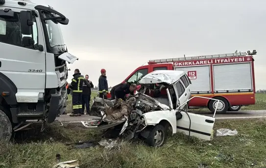 Kırklareli'nde Trafik Kazası: 1 Ölü, 1 Yaralı