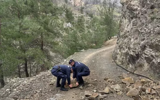 Bilecik'te Kaya Parçaları Kaldırıldı