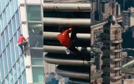 Ünlü tırmanışçıdan nefes kesen performans: 508 metrelik gökdelene ipsiz çıktı