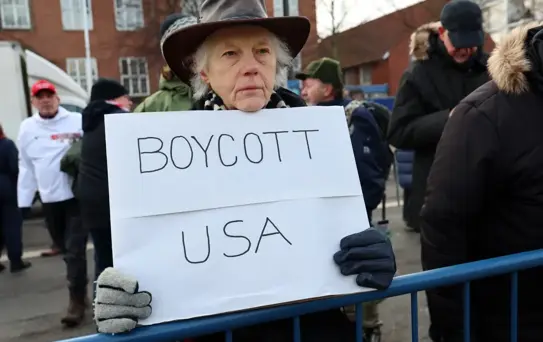 Kopenhag'da Trump'a Protesto