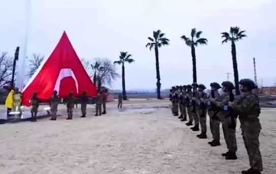 Terör örgütü YPG yandaşlarının Türk bayrağına saldırdığı alan, hudut karakolu sınırları içerisine alındı