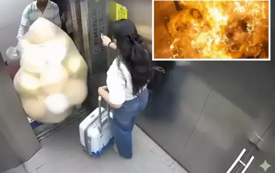 Asansöre biner binmez balonlar patladı