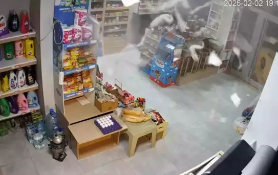 Kırıkkale Marketindeki Patlama Anı Kamerada