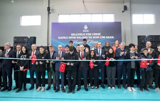 Selçuklu Fen Lisesi Kapalı Spor Salonu ve Suni Çim Saha'nın resmi açılışı gerçekleştirildi
