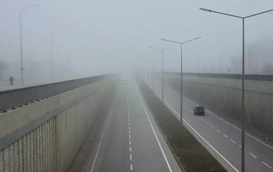 Gümüşhacıköy'de Yoğun Sis Etkili