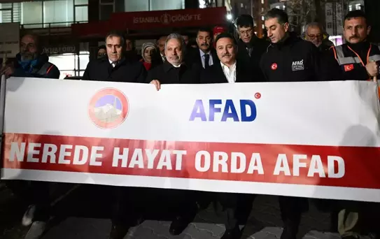 Kayseri'de Deprem Tatbikatı ve Sessiz Yürüyüş