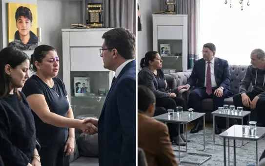 Adalet Bakanı Tunç'tan Atlas Çağlayan'ın ailesine taziye ziyareti