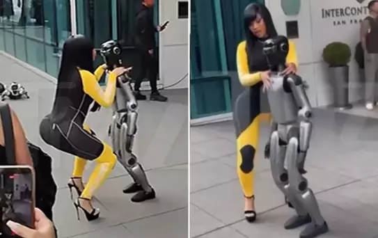 Cardi B rezil oldu! Robotla yaptığı dans kötü bitti