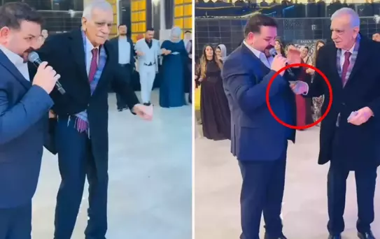 Ahmet Türk, verdiği bahşişin miktarıyla düğünün yıldızı oldu