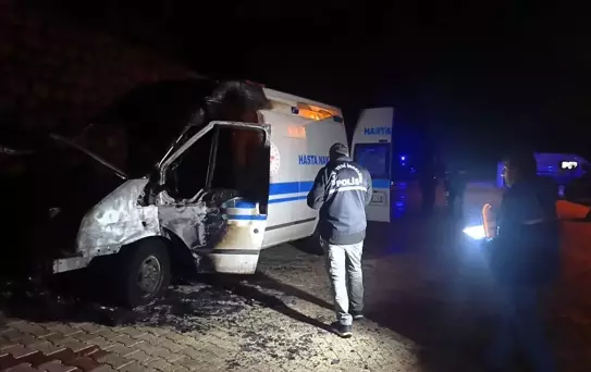 Amasya'da Hasta Nakil Aracında Yangın