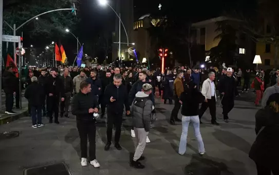 Tiran'da Hükümet Protestosu