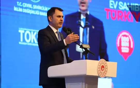 Bakan Kurum, Hatay'da 'Yüzyılın Konut Projesi' kura çekiminde konuştu Açıklaması