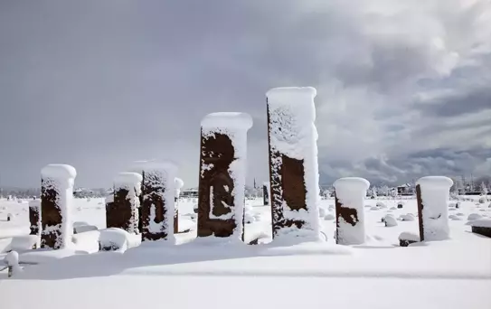 Ahlat'ta Karla Kaplı Tarihi Güzellikler