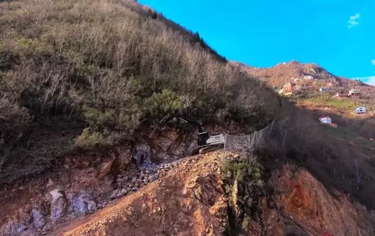 Doğankent'te Heyelan Riski