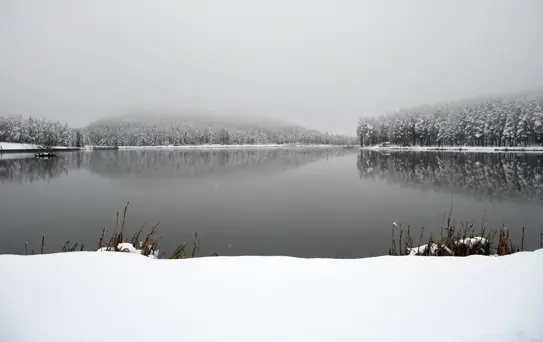 Topuk Yaylası Kış Manzarasıyla Kaplandı