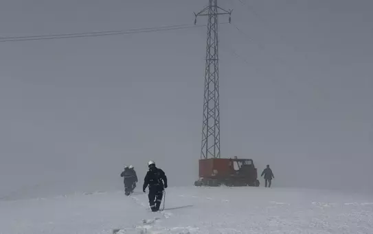 Karlı Dağda Elektrik Arızası Giderildi