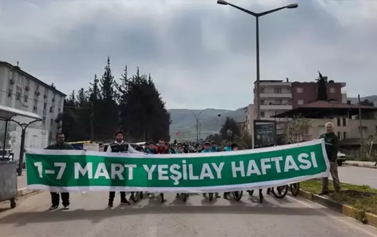 Reyhanlı'da Yeşilay Haftası Bisiklet Turu Düzenlendi