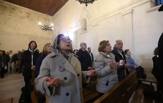 Hatay'daki Surp Karasun Manuk Ermeni Kilisesi'nde ayin düzenlendi