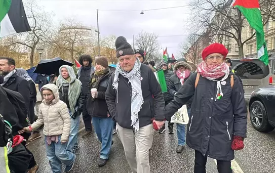 Stockholm'de Filistin İçin Protesto