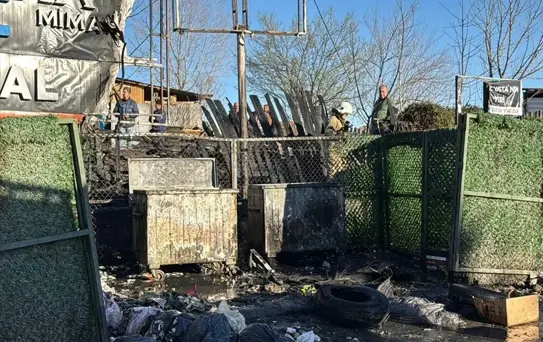 Safranbolu'da Çöp Konteyneri Yangını