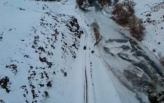 Akyaka Kanyonu'nda Kış Güzelliği