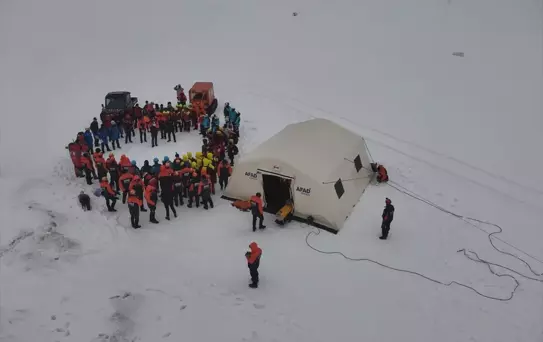 Kayseri'de Çığ Tatbikatı Gerçekleştirildi