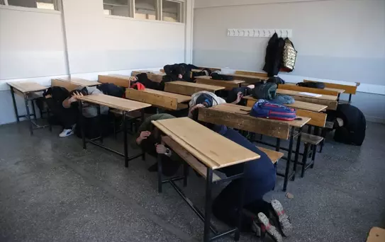 Kayseri'de Deprem Tatbikatı Yapıldı