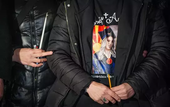 Koçani'de Gece Kulübü Yangınının 1. Yılı Anma Töreni