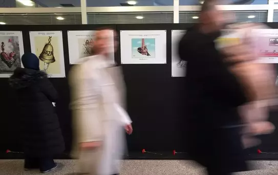 Gazze'ye Destek: Uluslararası Karikatür Sergisi Açıldı