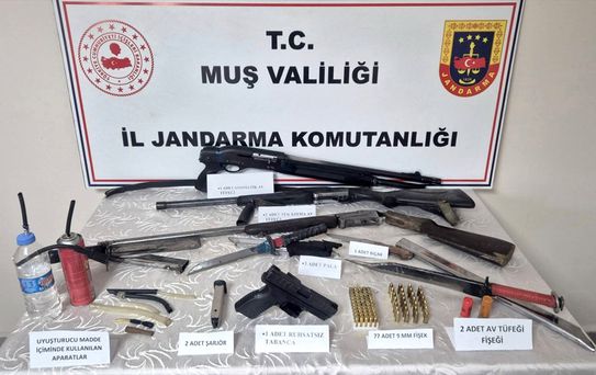 Muş'ta Silah ve Uyuşturucu Operasyonu