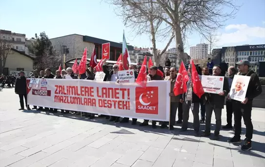 Niğde'de Gazze Saldırıları Protesto Edildi