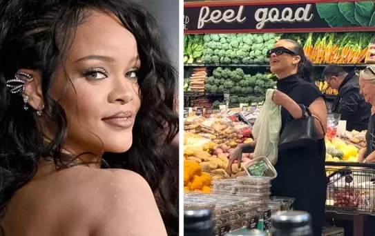 Rihanna'yı markette gören kadın şaşkınlığını gizleyemedi