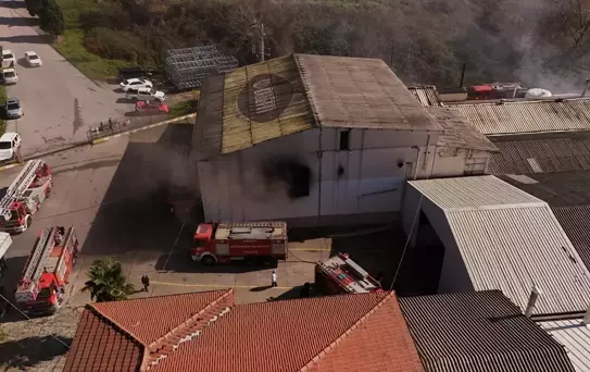 Serdivan'da Gıda Fabrikasında Yangın