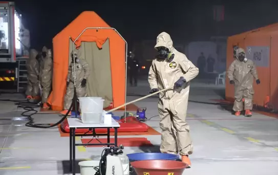 Samsun'da KBRN Tatbikatı Gerçekleştirildi