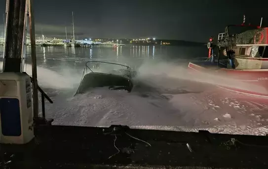 Şile'de Yatta Yangın Çıktı