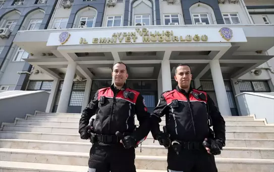 İkiz Polisler Aydın'da Güvenliği Sağlıyor