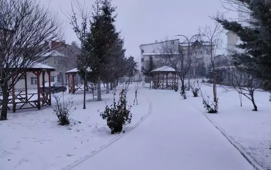 Başçiftlik'te Kar Yağışı Etkili