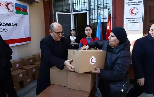 Türk Kızılay, Azerbaycan'da ihtiyaç sahibi ailelere ramazan yardımı dağıttı