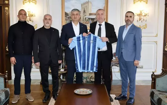 Vali Yavuz, Adana Demirspor Başkanı Zeybek'i kabul etti
