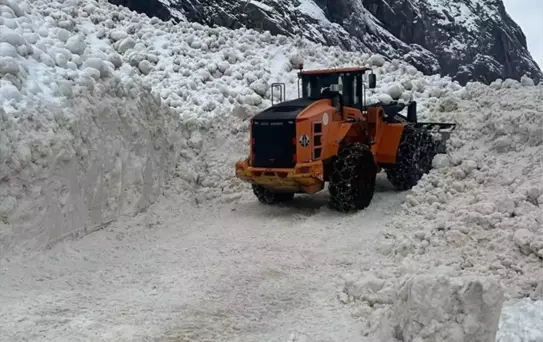 Yüksekova-Dağlıca Yolu Çığ nedeniyle Kapandı